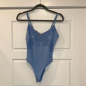 Zara Light Blue Lace Bodysuit